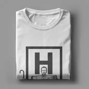 Fashion T-Shirts til Mænd Hus MD T-Shirts Hugh Laurie Klassisk Tøj Besætning Hals kortærmet Pure Cotton t-Shirt Fyre Streetwear