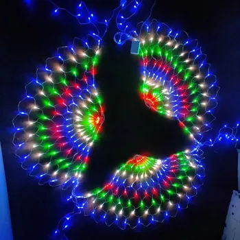 Fe Garland 3M Peacock Net LED String Lys Udendørs Bryllup Vindue Lys Jul Bryllup Nye År Fest Dekoration Lampe