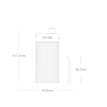 Xiaomi Youpin F3 Mundtlig Ren Dental Bærbare IPX7 Vand Flosser Tip Genopladelige 0,6 mm 3 Niveau Tænder Munden Renere Mundtlig Irrigator