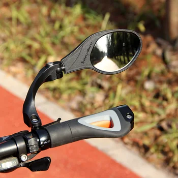 Cykel-spejl til 22,2 mm styret MTB road bike riding bakspejlet 360 graders rotation justerbar rustfrit stål-spejl