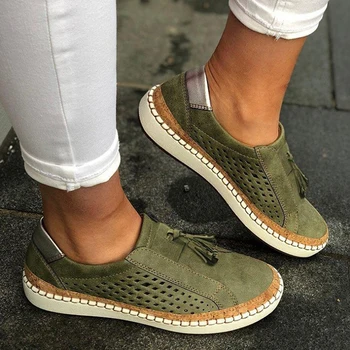 GAOKE Sneakers Womans Ladies Casual Sko Komfortable Dame Loafers til Kvinder Lejligheder Tenis Feminino Shoes De Mujer