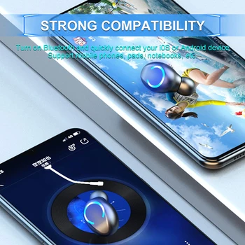 F9 TWS Bluetooth-Hovedsæt Med Mikrofon Trådløse Hovedtelefoner Til Smartphone Redmi Xiaomi Ære Iphone Earpods Micro Ørepropper