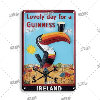 Guinness Øl Tin Plakat Tegnet Vintage Irsk Pub, Bar Væggen Dekorative Metal Plade Retro Sexet Pin Up Girl Tin Tegn Øl Plaketter