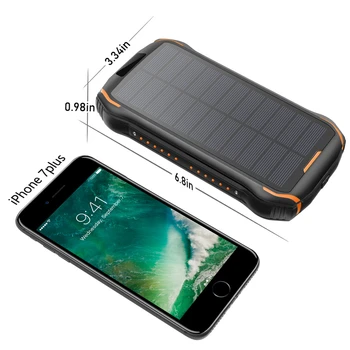 26800mAh Solar Power Bank 10W Hurtigt Qi Trådløse Oplader Til iPhone, Samsung PD 18W Bærbare Powerbank Ekstern Batteri Poverbank