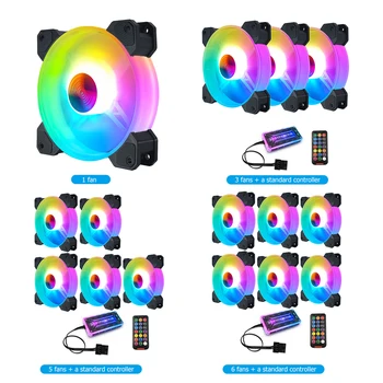 Coolmoon 12CM RGB-Fan 5V Musik Rytme A-RGB-Chassis Rolige Fan AURA SYNC Kit Musikalske Kontrol vandkøler Tilpasset Til Mod-120mm
