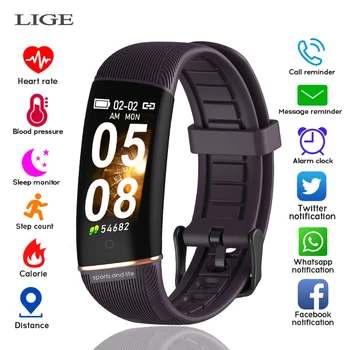 LIGE 2019 Nye Mode fitness armbånd Sund puls, blodtryk overvåge smartband vandtæt smart ur passer smule band