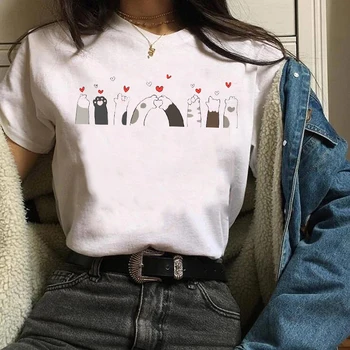 Kvinder Dame t-Shirts Toppe Grafisk Fox Tegnefilm Dyr Casual Mode Søde Print Tøj 90'erne Tøj Kvindelige T-Shirt Dame T-Shirt
