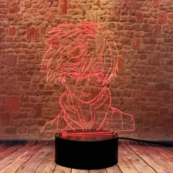 Min Helt den Akademiske verden Shoto 3D-Illusion LED-Fjernsyn Nightlight Farverige Skiftende Sovende Lampe Animationsfilm action & toy tal drenge