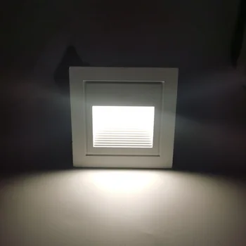 Udendørs indendørs LED-Trin Lys 15LEDS Vandtæt Trappe Lys Væg Indlejret Underground Lampe Belysning Dæk Rampen 85-265V IP65