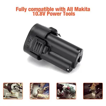 10.8 V-3500mAh Li-ion Batteri til Makita BL1013 BL1014 194550-6 Power-værktøj, Batterier