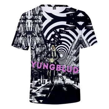 Sanger Yungblud Black Hearts Club T-shirt, Mænd/kvinder, Mode, Hip Hop Harajuku Høj Kvalitet 3D Mænds t-shirt Afslappet Top