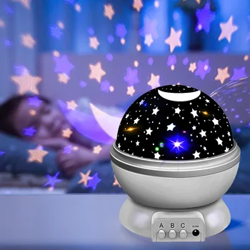 Galaxy Projektor stjernehimmel Roterende LED Nat Lys Planetarium Børn Soveværelse Star Night Lights Moon Light Kids Gave Lampe