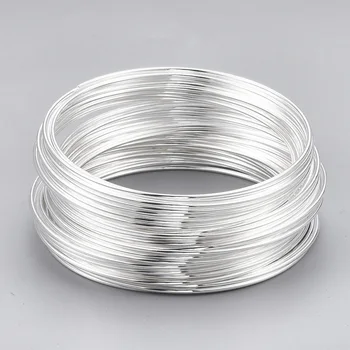 55mm Stål Hukommelse Wire Smykker Resultater til Armbånd Gør DIY Platin Sølv Farve Ledning: 0,6 mm 1mm 1000g