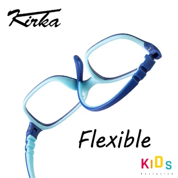 Kirka Fleksibel Nærsynethed Optisk Børn Briller Ramme Solid TR90 Gummi Dioptri Gennemsigtig Børn Briller Bløde Eyewear Briller