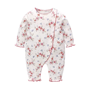 Vlinder Baby Piger Rompers Baby Tøj Nyfødte Baby Pige Tøj i Bomuld langærmet Pink Jumpsuits Spædbarn Pyjamas 3M~12M