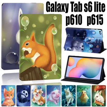 For Samsung Galaxy Tab S6 Lite 10,4 Tommer P615/P610 Tablet Tilfælde Stå Etui + Gratis Stylus