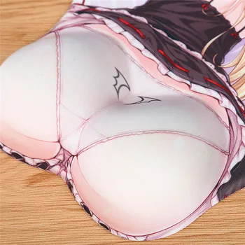 FFFAS 3D Håndled Hvile musemåtte Mat Silica Gel Sexet Japan Anime Pige med Røde Øjne, Kanin Spil Gaming Musemåtte til Bærbar PC Kat