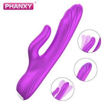 PHANXY G Spot Rabbit Dildo Vibrator Orgasme sexlegetøj USB-Opladning Kraftfulde Onani Sex Legetøj til Kvinder Adult Sex Toy Produkt