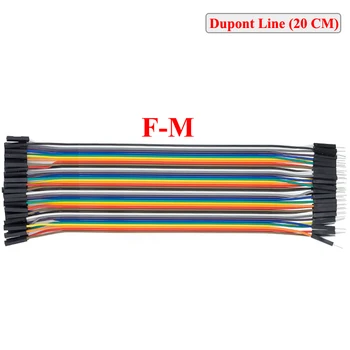 400pcs=1P*40x1Lot Nye 20cm 2,54 mm 1pin 1p-1p / kvinde til mand / terminal til en Pin-kode / jumper ledning Dupont kabel linjer