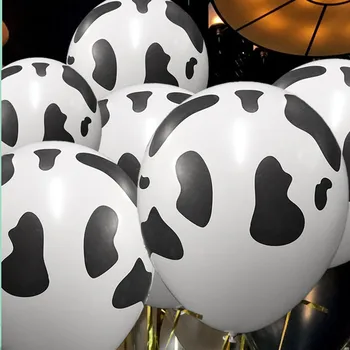 100 Stk/masse Tegnefilm Dyr Globos Ko Print Latex Balloner til Farm Theme-års Fødselsdag Part Dekorationer Baby Brusebad Forsyninger