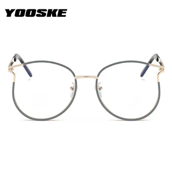 YOOSKE Cat Eye Briller Rammer Kvinder Falske Briller til Damer Gennemsigtige Briller Fashionable Nærsynethed Ramme