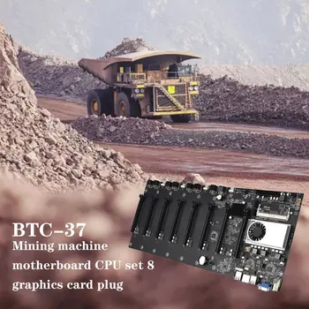 BTC-37 Miner Bundkort CPU-Sæt 8 Video Card Slot DDR3 Hukommelse er Integreret VGA Interface Lavt Strømforbrug