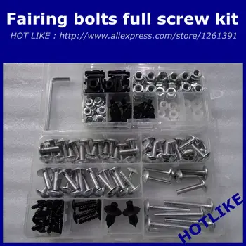 Fullset Fairing bolte, skrue-kit til KAWASAKI NINJA ZX-6R 2005 2006 ZX-6R 05 06 636 Fairing bolt skrue kits