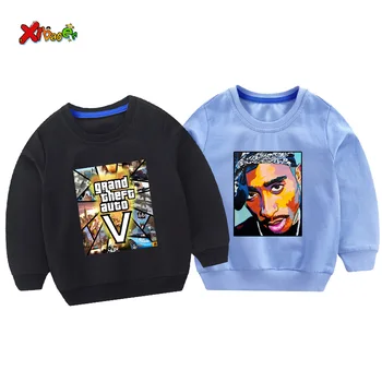 Toddler baby Hættetrøje, piger, Kendte, kunst 2019 Sweatshirts musik hip hop Baby Drenge Piger Bomuld Tøj med Lange Ærmer børn 2T