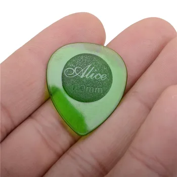 100pcs Alice AP-100JM 1.0/2.0/3.0 MM Holdbar Klart Vand-drop Gennemsigtig Guitar Picks Plectra