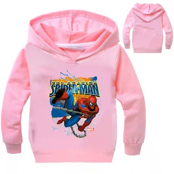 Ny Hætteklædte spiderman børn sweatshirts til pige Foråret Tøj drenge langærmet t-shirt spider-man hættetrøje kostume kids shirts