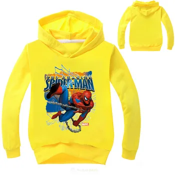 Ny Hætteklædte spiderman børn sweatshirts til pige Foråret Tøj drenge langærmet t-shirt spider-man hættetrøje kostume kids shirts