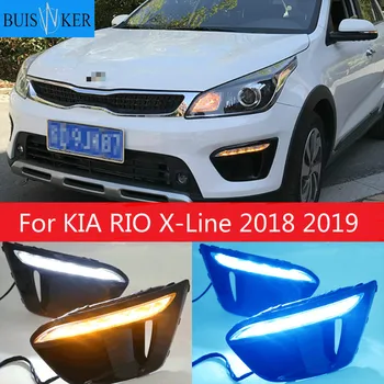 KIA RIO X-Line 2018 2019 Kørelys Bil 12V DRL Dag Lyser Lampen Fremhæve Auto Kørsel DRL Super Lyse