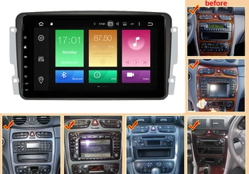 Octa-core Android 10.0 Bil DVD-GPS-Afspiller Til Mercedes Benz W209 W203 M/ML W163 Viano W639 Vito Raido Stereo BT 4+32GB Wifi DAB+