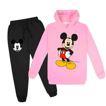 Disney Fashion Mickey Mouse Børn Children ' s Sweatshirt Stor Dreng, Drenge og Piger Hoodie + Bukser Sæt