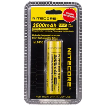 NITECORE NYE I2 batteri Oplader + NITECORE 18650 3500mAh NL1835 Genopladeligt li-ion batteri