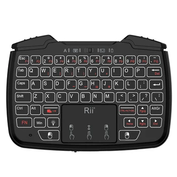2.4 GHz Mini Wireless Gaming Tastatur Med Touchpad Spil Controller Dpad ABXY-Knappen, L1, R1, L2, R2, Turbo-Funktion Til TV-Box PC PS3