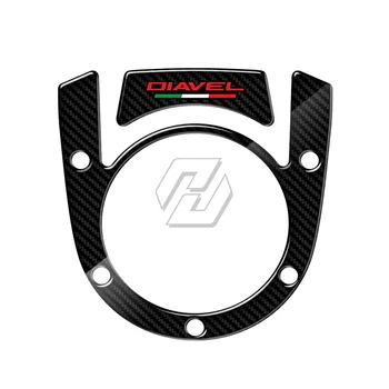 3D Motorcykel Tank Pad Beskyttelse tankdæksel Kompatibel Tilfældet for Ducati Diavel Modeller Carbon-look