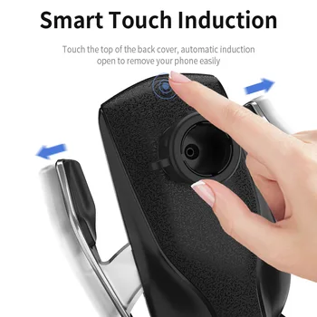 DCAE Automatisk Fastspænding Infrarød Induktion QI Bil Trådløse Oplader-Holder til IPhone 12 11 Pro Max antal XS-XR-X 8 Samsung S20 S10 S9
