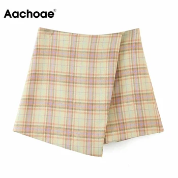 Aachoae Plaid Tre-Delt Sæt Kvinder Vintage 3 Delt Sæt Toppe Og Shorts, Mode Suit Blazer Med Camisole Smarte Korte Udstyr