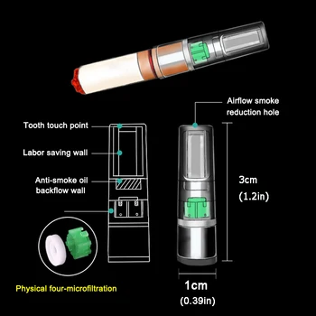 400pcs Sæt Engangs-Ryger Filter Rør Cigaretter filterholder Reducere Tjære Rengøring Container Rygning Tilbehør Akryl