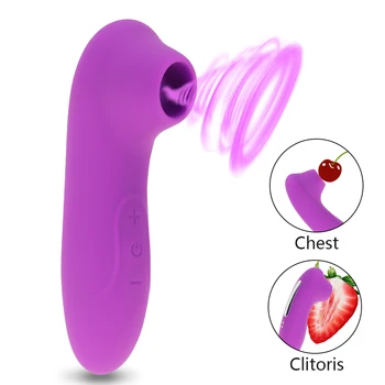 Brystvorte Suger Oral Sex Legetøj til Kvinder Stimulere Klitoris Sucker Vibrator Bryst Massageapparat Tungen Slikke Vibratorer Erotisk Voksne