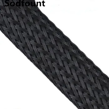 100m 3/4/6/8/10/12/14/16/20/25mm Dia Generelt Wire Beskyttelse af Sort PET Nylon Flettet Kabel-Ærme