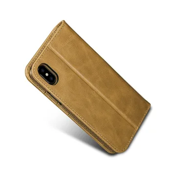 Original XOOMZ Luksus Hoved Lag Okseskind Flip Case Til iPhone X i Ægte Læder Tegnebog Case Til iPhone XS-Max 6.5