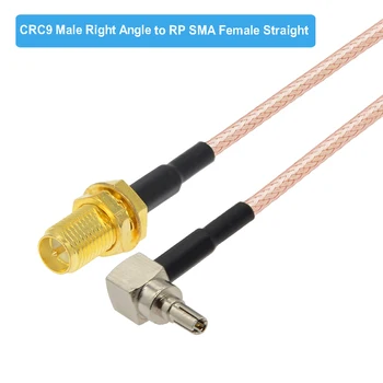 2 stk SMA hun til CRC9 Male Konnektor til Højre Vinkel RG316 Pigtail Kabel Coax Jumper CRC9 forlængerledning til 3G-Modem Router