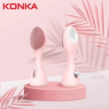 KONKA Elektriske ansigt udrensning børste Silikone USB-facial cleansing børste hudpleje cleanine maskine IPX6 vandtæt
