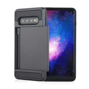 Armor Case For Samsung Galaxy S8 S9 S10 Plus S7 Kant Kort Slot Holder Cover Til Samsung S 8 9 10 Plus S10E Note 8 9 Tilfælde