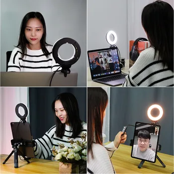 Ulanzi Vijim Laptop Tablet Selfie Ring Lys Med spændeenheden Justerbar Ring Lys for Tiktok Youtube Live Bærbar Lys