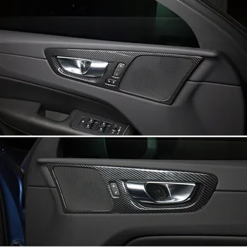 4stk kulfiber Stil Indre Håndtere Trim Panel Frame For Volvo XC60 2018 ABS Bil Dørhåndtag Dekorative Sticker Cover