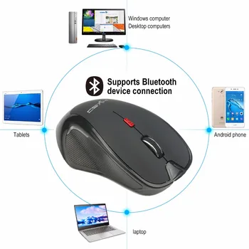 HXSJ en Ny Bluetooth-Mus Trådløse Mus 2400 Justerbar DPI para Ventanas 7/8. 0/8. 1/10/para Vista, para para Android