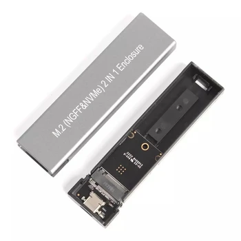 SSD Tilfælde M2 SSD Tilfælde NVME Kabinet M. 2 til USB Type C 3.1 SSD-Adapter til Dobbelt signal NVME PCIE NGFF SATA M/B Tasten for SSD Disk Box